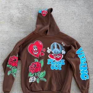 Pascun Men’s Hoodie Sweater “ Peace Out”, Size Large